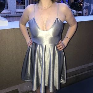 Silver Skater Dress